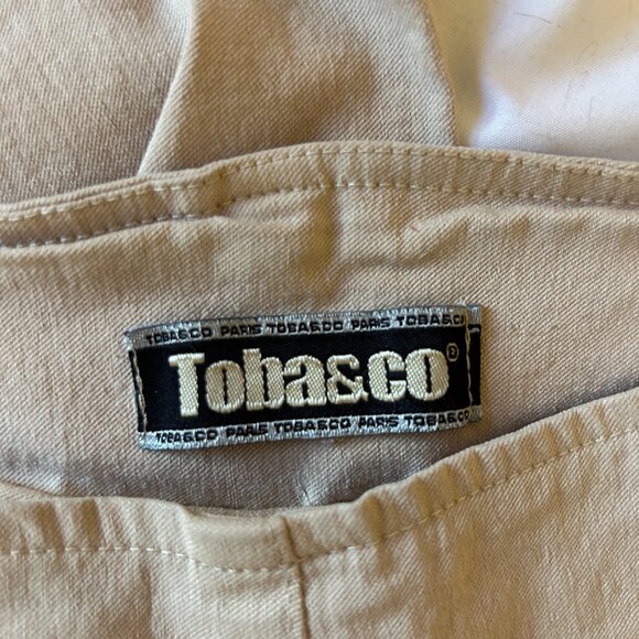 Vintage Taba&co Paris Beige Western Flare Pants | Size Small - Picture 4 of 6